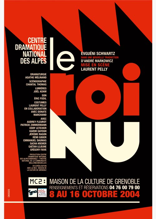 Affiche de la pièce Le Roi Nu