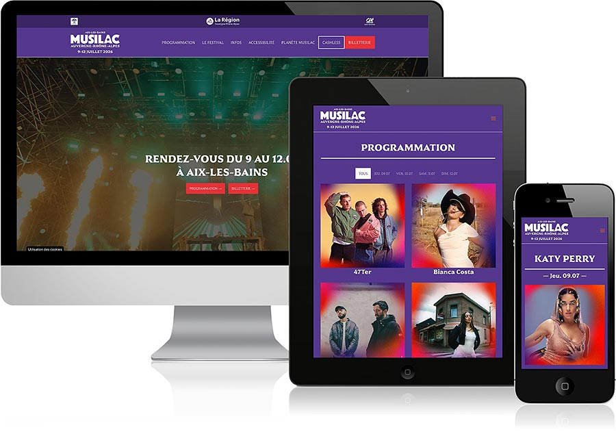 Création du site internet du festival Musilac
