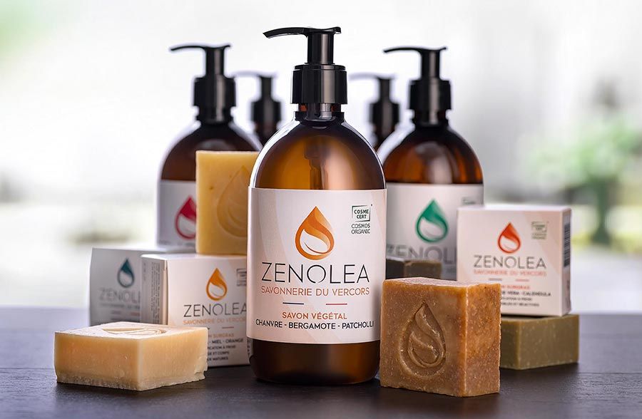 Packaging des produits de la marque Zenolea