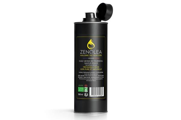 Packaging de l'huile de tournesol Zenolea