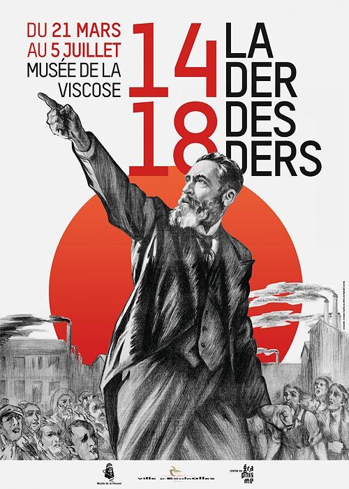 Affiche de l'exposition "14-18 la der des ders" pour le Centre du graphisme d'Échirolles
